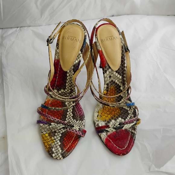 Birman Python multicolor Heel Sandals luxury 38.5 - Picture 15 of 15